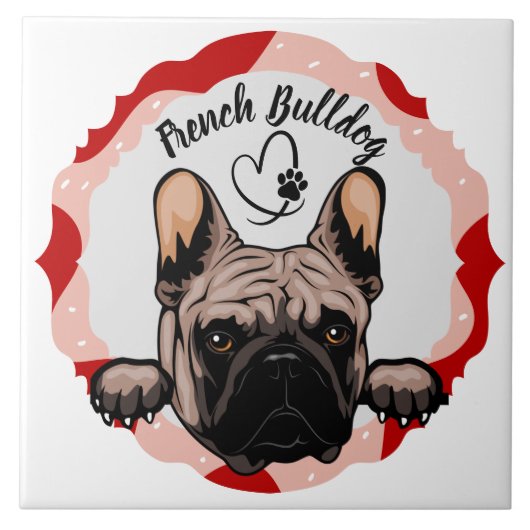 Maßgeschneidertes Foto für Bulldog Fliese (Vorderseite)