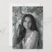 Maßgeschneidertes Foto für den Blumenrahmen von Qu Einladung (Rückseite)