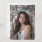 Maßgeschneidertes Foto für den Blumenrahmen von Qu Einladung (Rückseite)