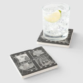 Maßgeschneidertes Foto für Schwarzweißfilm Steinuntersetzer (Seitenansicht)