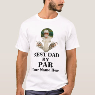 Maßgeschneidertes Foto Golfball Bester Papa par T-Shirt
