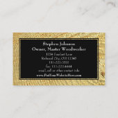 Maßgeschneidertes Foto Moderne Carpentry Konstrukt Visitenkarte (Rückseite)