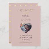 Maßgeschneidertes Foto Moderne, einfache und Minim Save The Date (Vorne/Hinten)