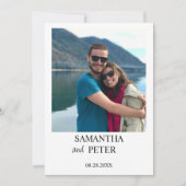 Maßgeschneidertes Foto Moderne Entspannte Hochzeit Einladung (Vorderseite)