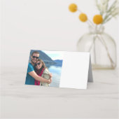 Maßgeschneidertes Foto Moderne Entspannte Hochzeit Platzkarte (Rückseite)