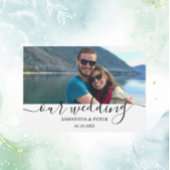 Maßgeschneidertes Foto Moderne Entspannte Hochzeit RSVP Karte