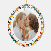 Maßgeschneidertes Foto Modernes, Personalisiertes Keramik Ornament (Links)