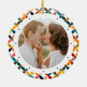 Maßgeschneidertes Foto Modernes, Personalisiertes Keramik Ornament (Hinten)