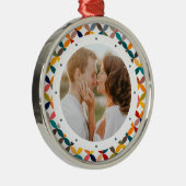 Maßgeschneidertes Foto Modernes, Personalisiertes Ornament Aus Metall (Rechts)