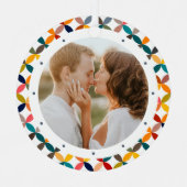 Maßgeschneidertes Foto Modernes, Personalisiertes Ornament Aus Metall (Vorderseite)