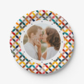 Maßgeschneidertes Foto Modernes, Personalisiertes Pappteller (Vorderseite)