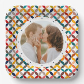 Maßgeschneidertes Foto Modernes, Personalisiertes Pappteller (Vorderseite)