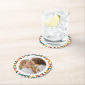 Maßgeschneidertes Foto Modernes, Personalisiertes  Runder Pappuntersetzer (Vor Ort)