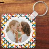 Maßgeschneidertes Foto Modernes, Personalisiertes  Schlüsselanhänger (Rückseite)