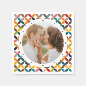 Maßgeschneidertes Foto Modernes, Personalisiertes Serviette (Vorderseite)