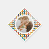 Maßgeschneidertes Foto Modernes, Personalisiertes Serviette (Ecke)