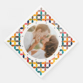 Maßgeschneidertes Foto Modernes, Personalisiertes Serviette (Ecke)