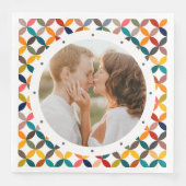 Maßgeschneidertes Foto Modernes, Personalisiertes Serviette (Vorderseite)