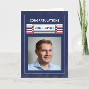 Maßgeschneidertes Foto, Name Fire Fighter Graduate Karte