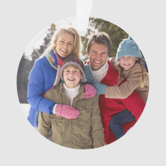 Maßgeschneidertes Foto Ornament (Vorderseite)