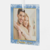 Maßgeschneidertes Foto Ornament Aus Glas (Vorderseite links)