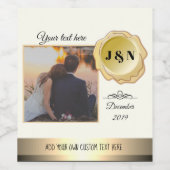 Maßgeschneidertes Foto Personalisierte Weinflasche Weinetikett (Einzelnes Label)