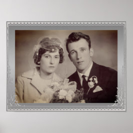 Maßgeschneidertes Foto-Poster mit polierter silber Poster