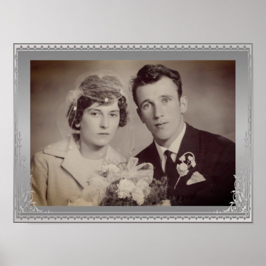 Maßgeschneidertes Foto-Poster mit polierter silber Poster (Vorne)