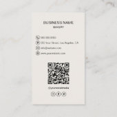 Maßgeschneidertes Foto QR Code für moderne Bäckere Visitenkarte (Rückseite)