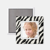 Maßgeschneidertes Foto Rahmen Zebra Print Magnet (Vorderseite/Rückseite)