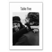 Maßgeschneidertes Foto Schwarz-weiß Minimalistisch Tischnummer (Vorderseite)