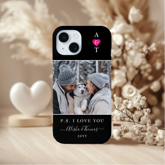 Maßgeschneidertes Foto und Monogramm Hochzeit/Verl Case-Mate iPhone Hülle