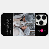 Maßgeschneidertes Foto und Monogramm Hochzeit/Verl Case-Mate iPhone Hülle (Rückseite (Horizontal))