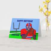 Maßgeschneidertes Foto und Name Fußball-Gittereise Karte (Gelbe Blume)