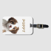 Maßgeschneidertes Foto und Name Gepäckmarke Gepäckanhänger (Vorderseite (Horizontal))