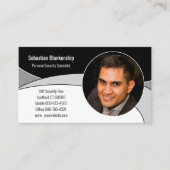 Maßgeschneidertes Foto und QR-Code für Schwarz, Gr Visitenkarte (Vorderseite)