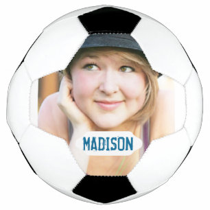Maßgeschneidertes Foto und weiße Namensschild Fußball