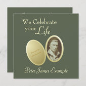 Maßgeschneidertes Foto: Wecken / (Lebende) Beerdig Einladung (Vorne/Hinten)