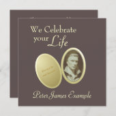 Maßgeschneidertes Foto: Wecken / (Lebende) Beerdig Einladung (Vorne/Hinten)