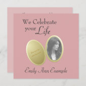 Maßgeschneidertes Foto: Wecken / (Lebende) Beerdig Einladung (Vorne/Hinten)