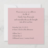 Maßgeschneidertes Foto: Wecken / (Lebende) Beerdig Einladung (Rückseite)