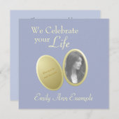 Maßgeschneidertes Foto: Wecken / (Lebende) Beerdig Einladung (Vorne/Hinten)