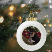 Maßgeschneidertes Foto Weihnachts-Keramik Ball Orn Keramik Kugel-Ornament