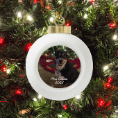 Maßgeschneidertes Foto Weihnachts-Keramik Ball Orn Keramik Kugel-Ornament