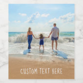 Maßgeschneidertes Foto Weinflaschen-Etikett mit Te Weinetikett (Einzelnes Label)