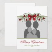 Maßgeschneidertes Fotomodell mit Weihnachtsgarland Feiertagskarte (Vorne/Hinten)