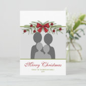 Maßgeschneidertes Fotomodell mit Weihnachtsgarland Feiertagskarte (Stehend Vorderseite)
