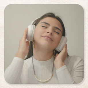 Maßgeschneidertes Full Foto Modernes Rechteckiger Pappuntersetzer