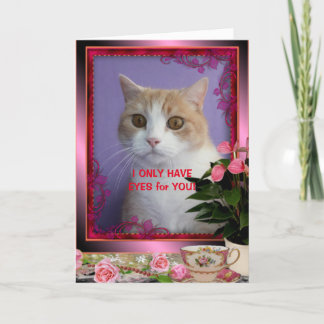 Maßgeschneidertes Funny Cat Valentine Karte