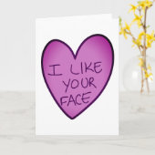 Maßgeschneidertes Funny I like your Face Candy Her Karte (Gelbe Blume)